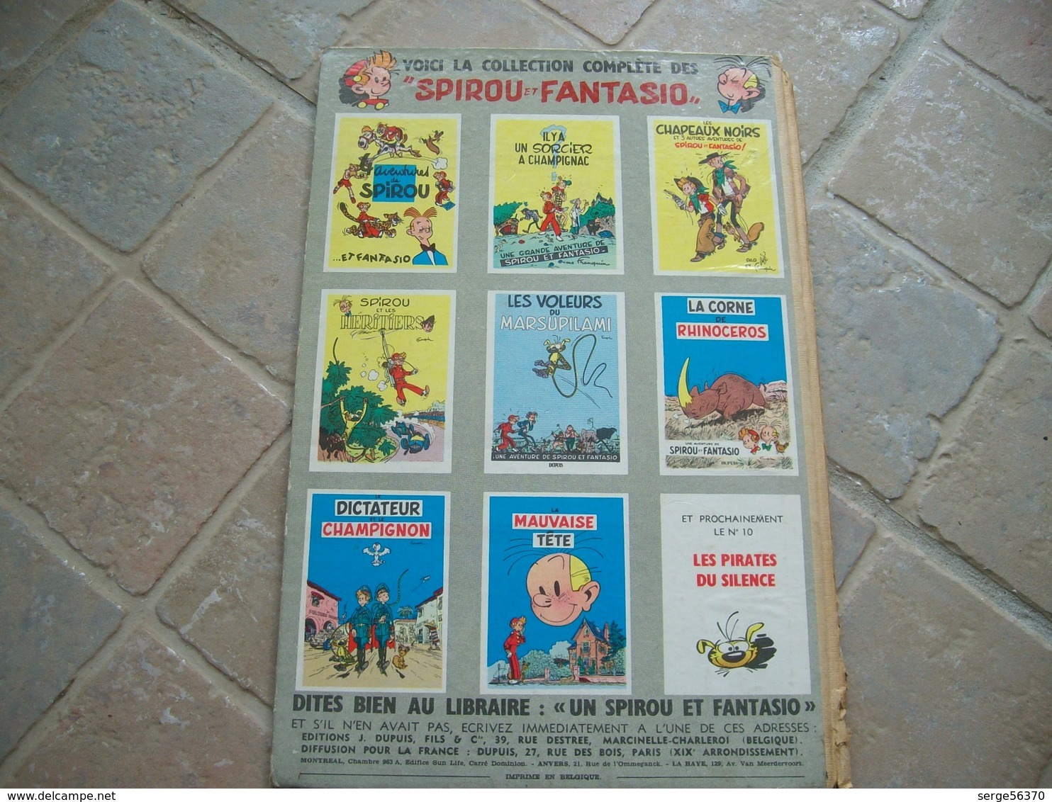 Spirou Et Fantasio 9 Le Repaire De La Murène FRANQUIN Marsupilami édition De 1969 EO éo Belge Première Originale - Spirou Et Fantasio