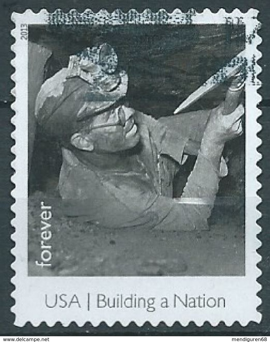 VERINIGTE STAATEN ETATS UNIS USA 2013 BUILDING A NATION: COAL MINER F USED SC 4801G MI 4989 YV 4628 SG 5430G - Usati