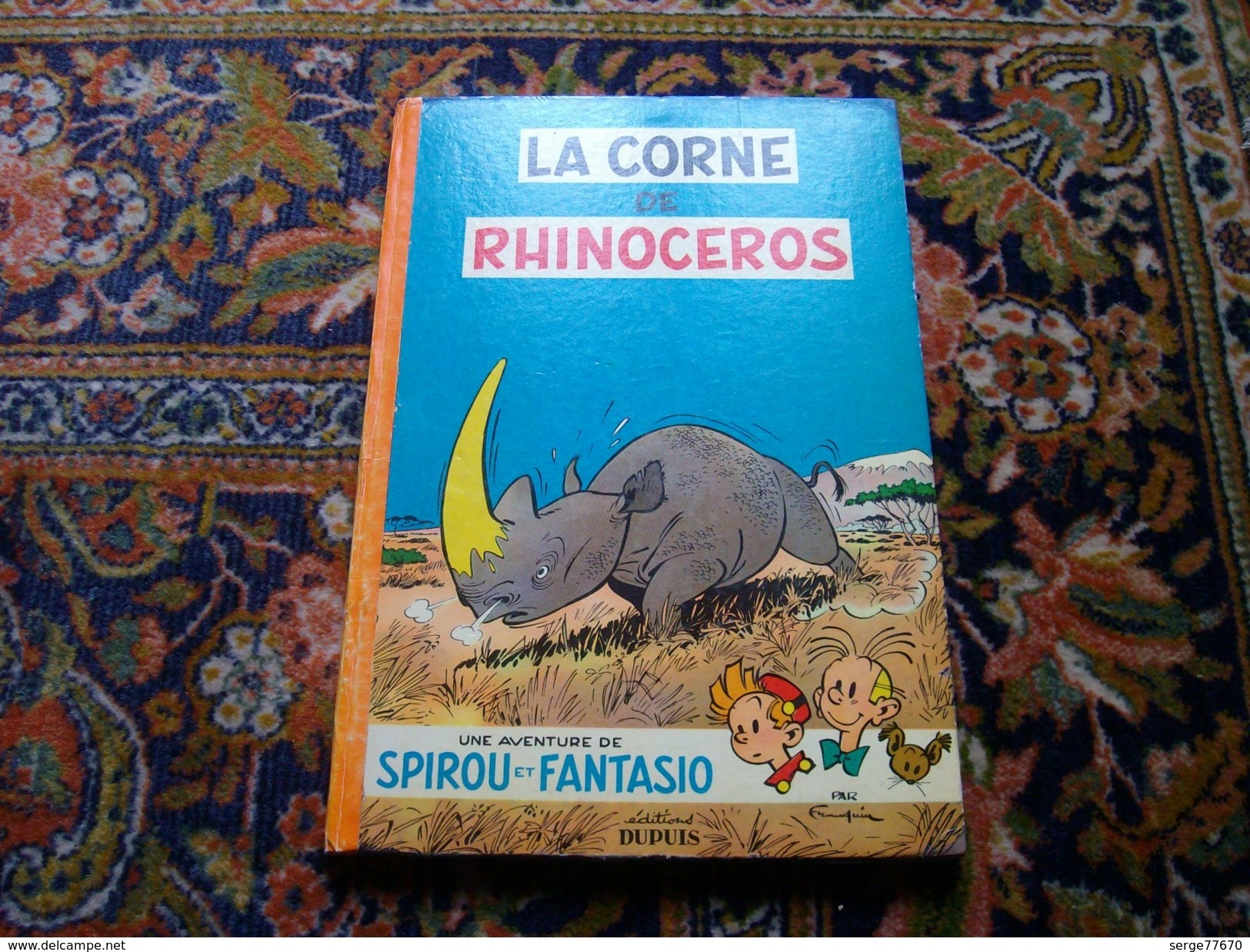 Spirou Et Fantasio Franquin La Corne De Rhinocéros 1955 Turbot-rhino édition Originale Française Eo Dupuis - Spirou Et Fantasio