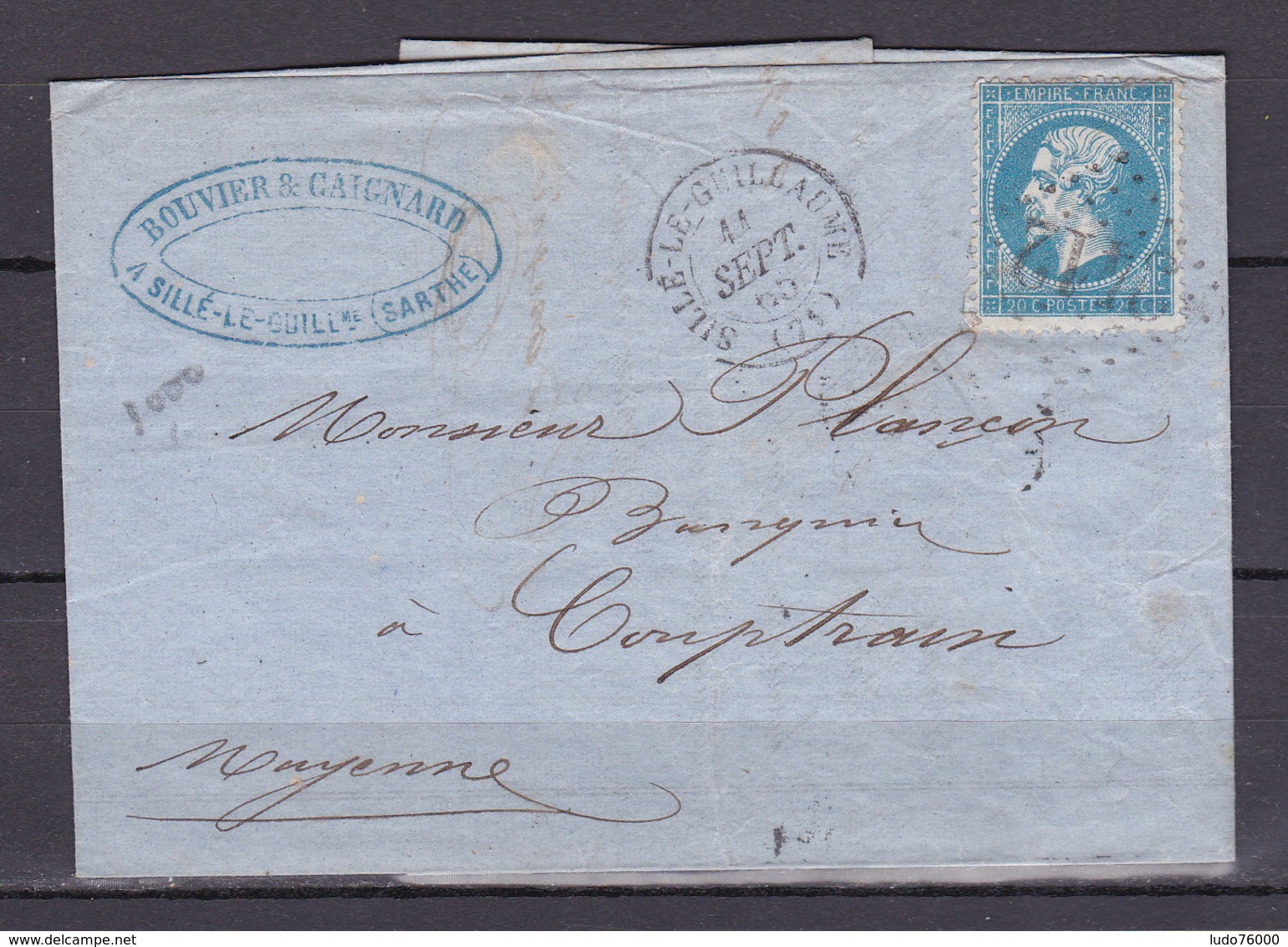 D111/ NAPOLEON N° 22 SUR LETTRE - 1862 Napoléon III