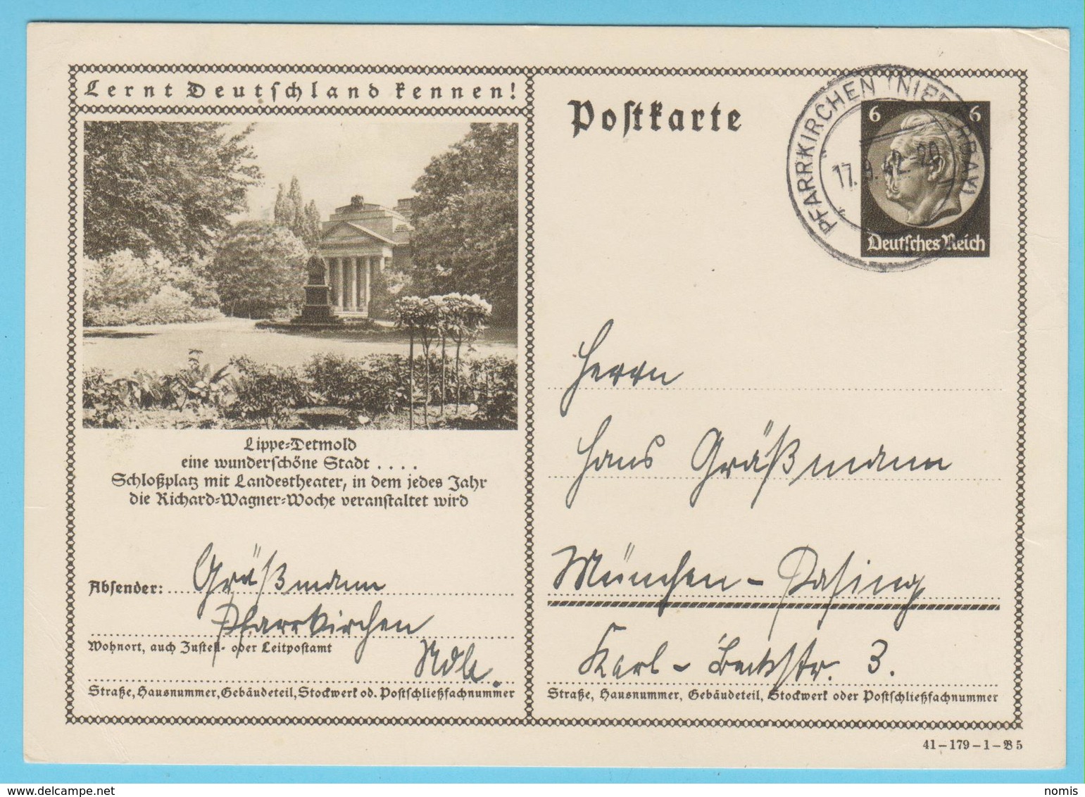 J.M. 33 - "Lernt Deutschland Kennen - N° 21 -Série 41-179-1-B5 - Detmold Denkmal Schlossplatz - Année R. Wagner - Andere & Zonder Classificatie