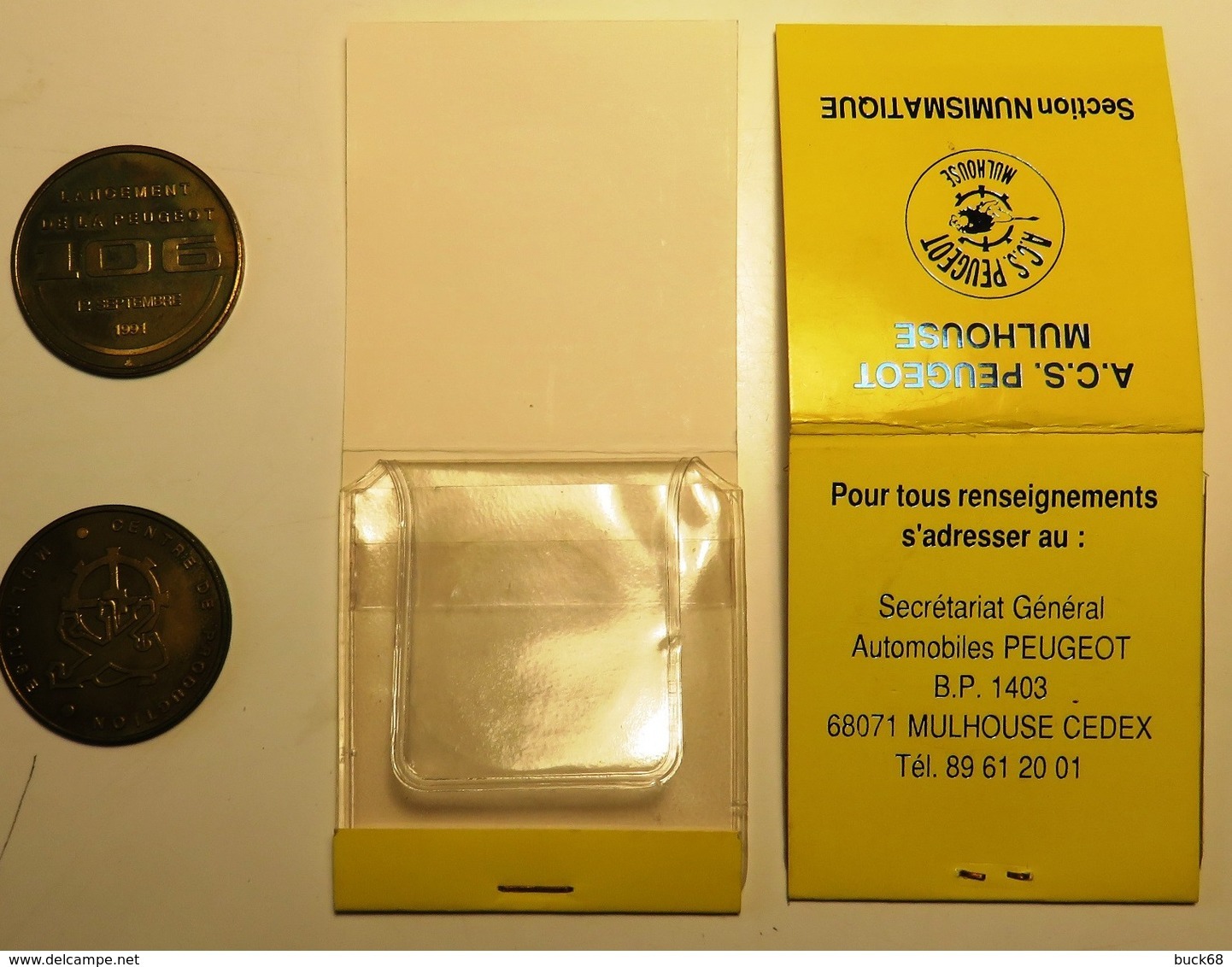 FRANCE Monnaie Médaille Section Numismatique A.C.S. PEUGEOT Mulhouse : Lancement Peugeot 106 Du 12 Septembre 1991 [GR] - Professionnels / De Société