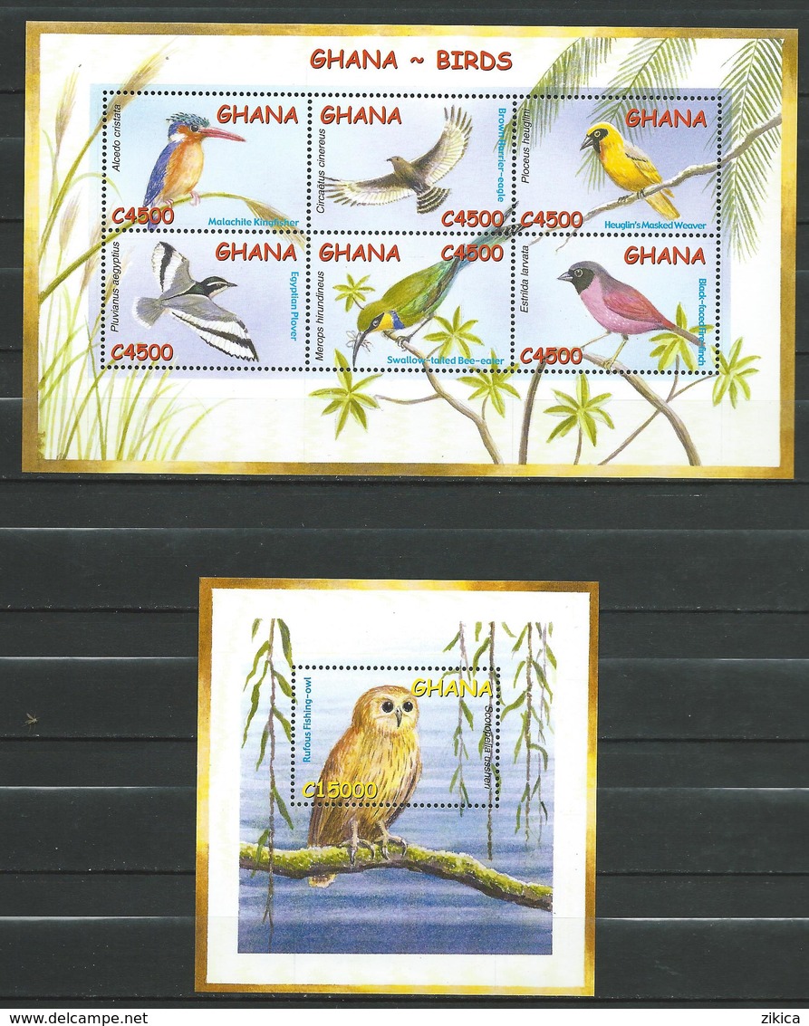 Ghana 2002 Birds.full Serial.MNH - Ghana (1957-...)