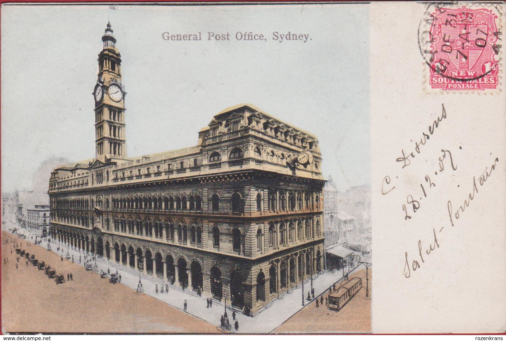 Australia Australie General Post Office 1907 CPA RARE Old Postcard (In Very Good Condition) - Sydney