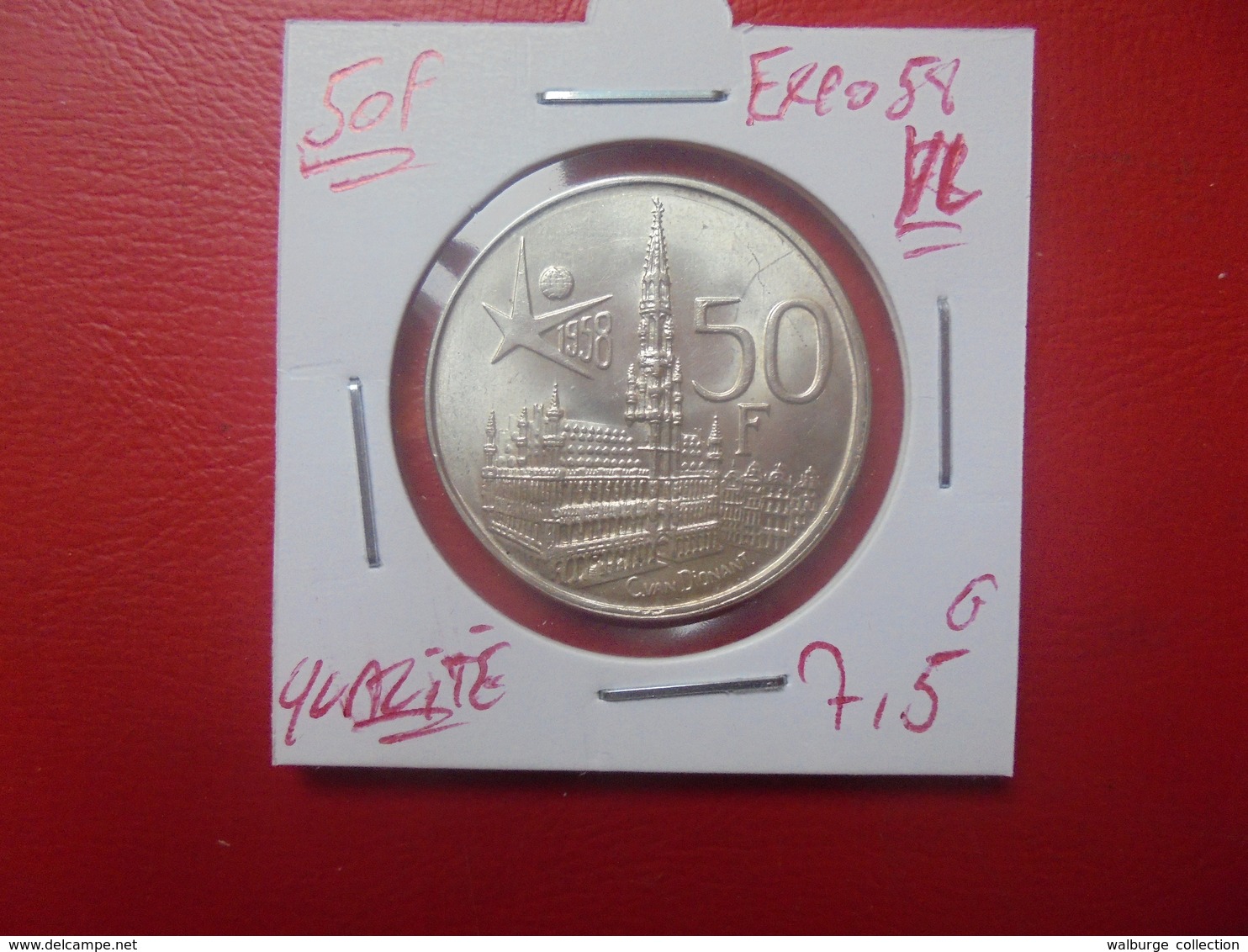 Baudouin 1er. 50 Francs "EXPO 1958" VL. ARGENT. SUPERBE+++(A.3) - 50 Francs