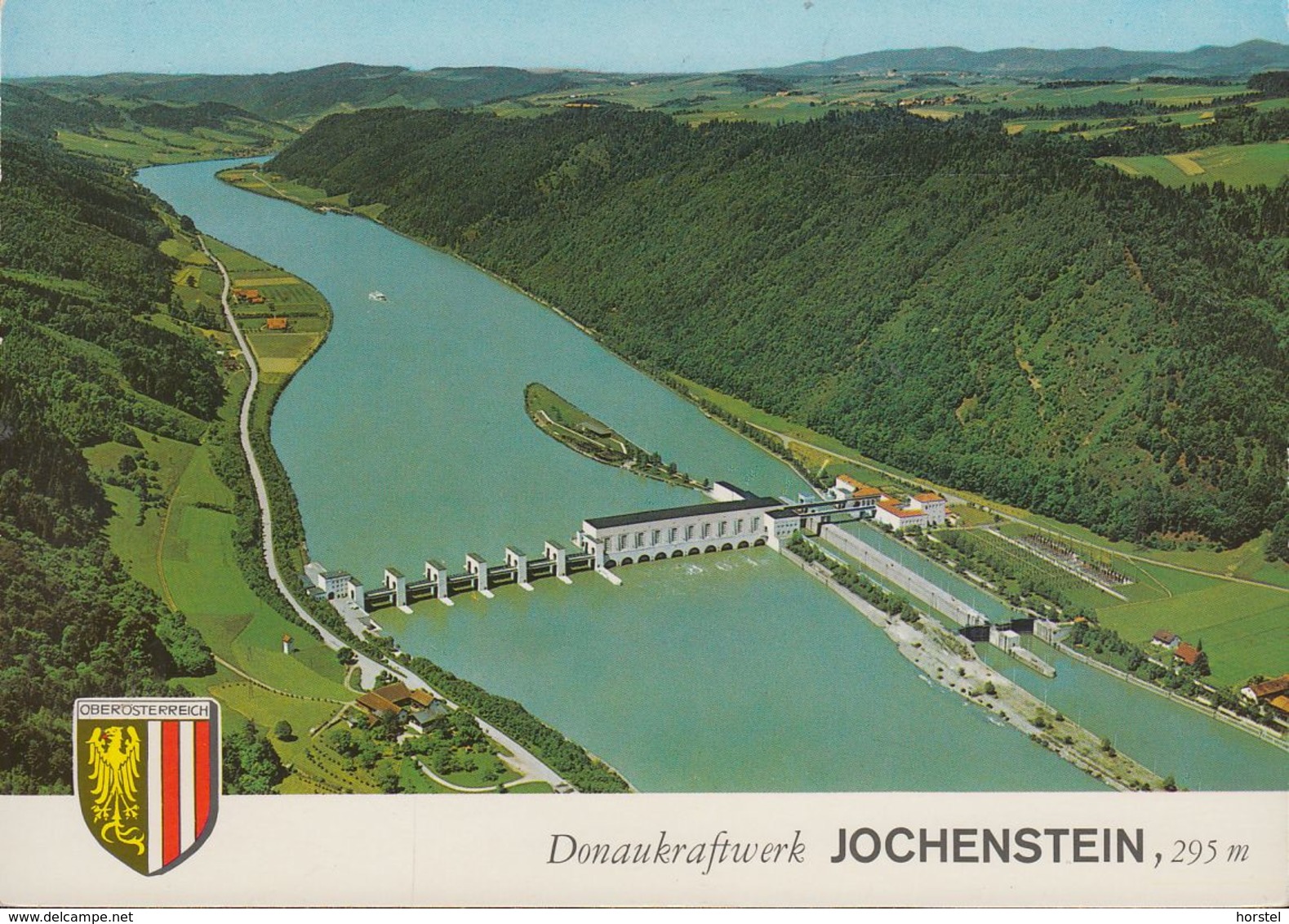 Austria - 4090 Engelhartszell - Donaukraftwerk Jochenstein - Luftaufnahme - Air View - Schärding