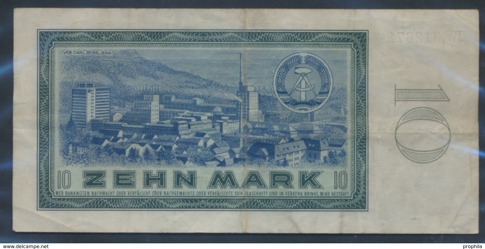 DDR Rosenbg: 355a, KN 6stellig, Davor Zwei Buchstaben Gebraucht (III) 1964 10 Mark (9398354 - 10 Deutsche Mark