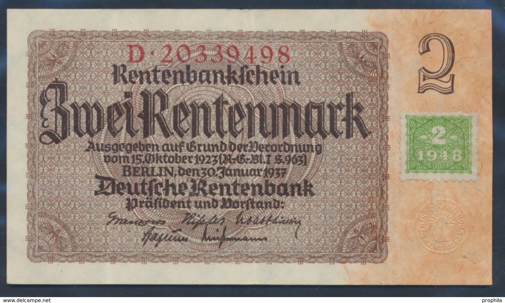 DDR Rosenbg: 331b, Kupon Auf Nr. 167b Gebraucht (III) 1948 2 DM Auf 2 RM (9398359 - 2 Deutsche Mark