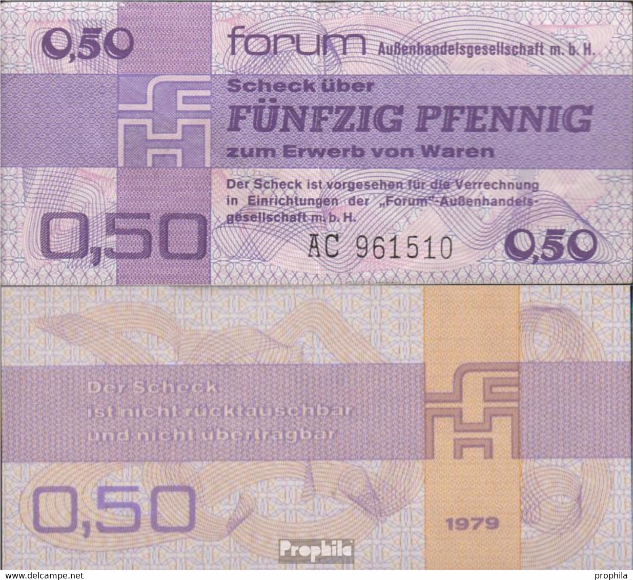 DDR Rosenbg: 367a, Forumscheck Zum Erwerb Von Ausländischen Waren Bankfrisch 1979 50 Pfennig - 50 Deutsche Pfennig