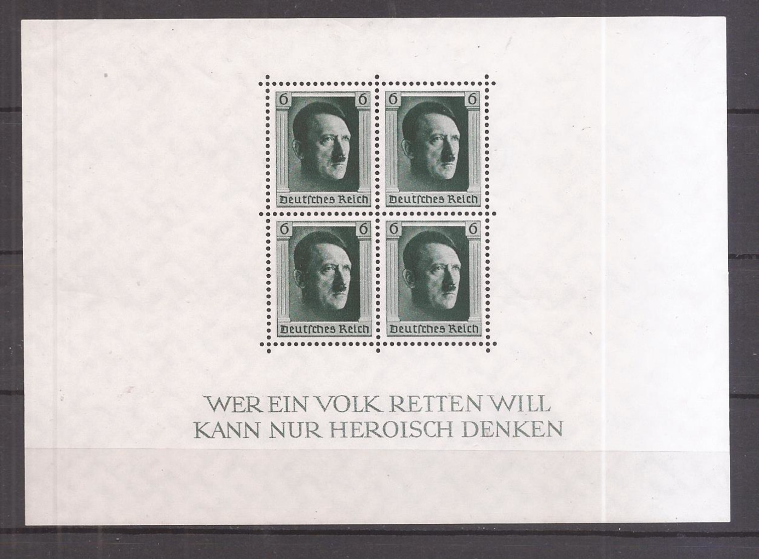 REICH  -  MNH  -  HITLER MNH SHEET - Blokken