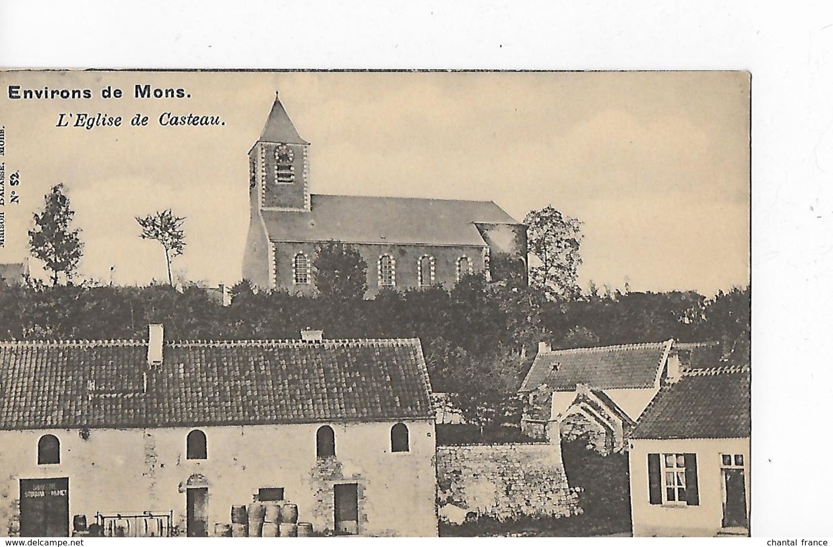 1 Cpa Environs  De Mons : Eglise De Casteau - Mons