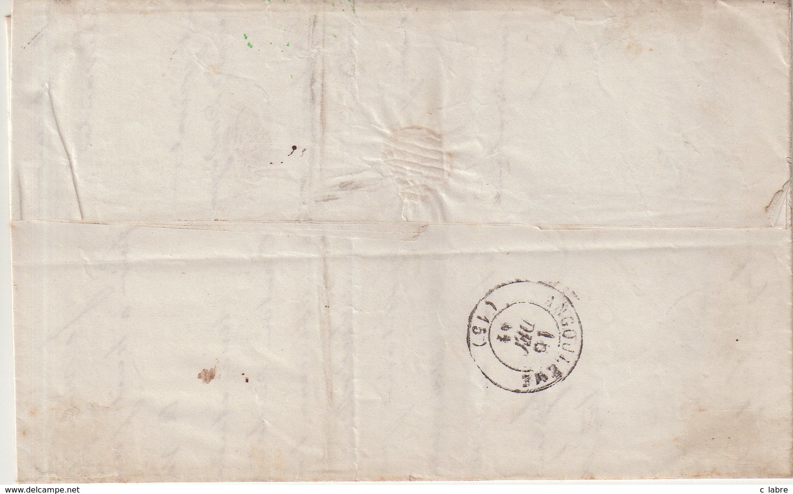 FRANCE : PC 2996 . " ST AULNAY " . (23) . N° 4 . ET CAD T15 . B . 1852 . - 1849-1876: Classic Period