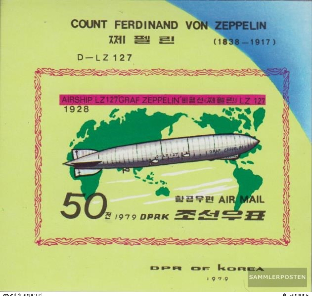 North-Korea Block55b (complete Issue) Unmounted Mint / Never Hinged 1979 Airships - Korea, North