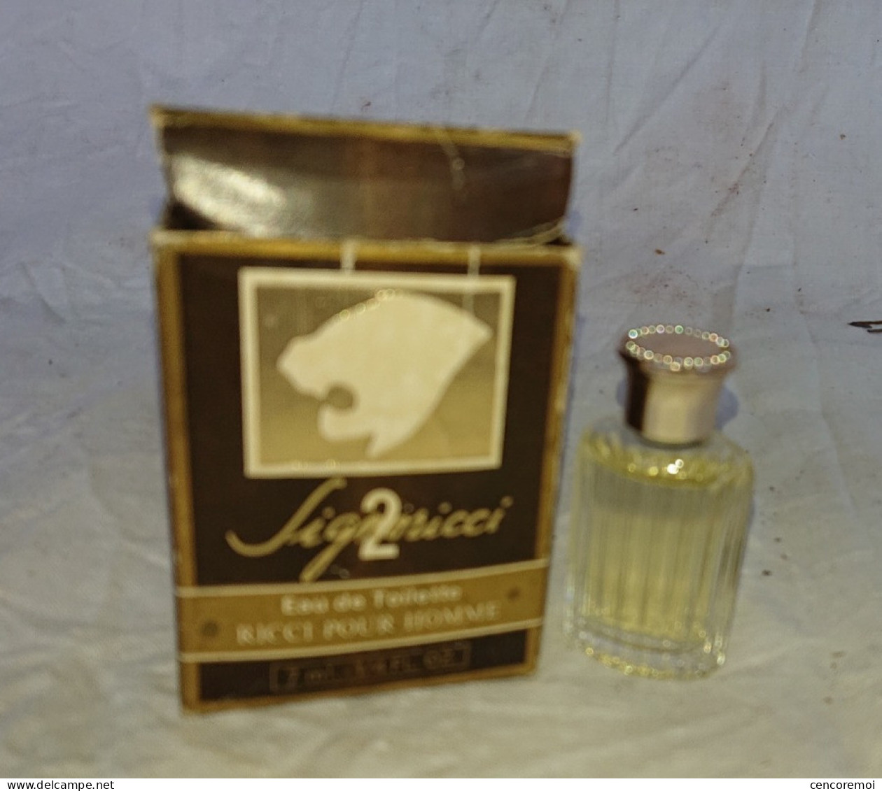 Miniature Vintage échantillon De Collection Nina Ricci Signoricci Eau De Toilette Pour Homme 7 Ml - Miniaturen (ohne Verpackung)