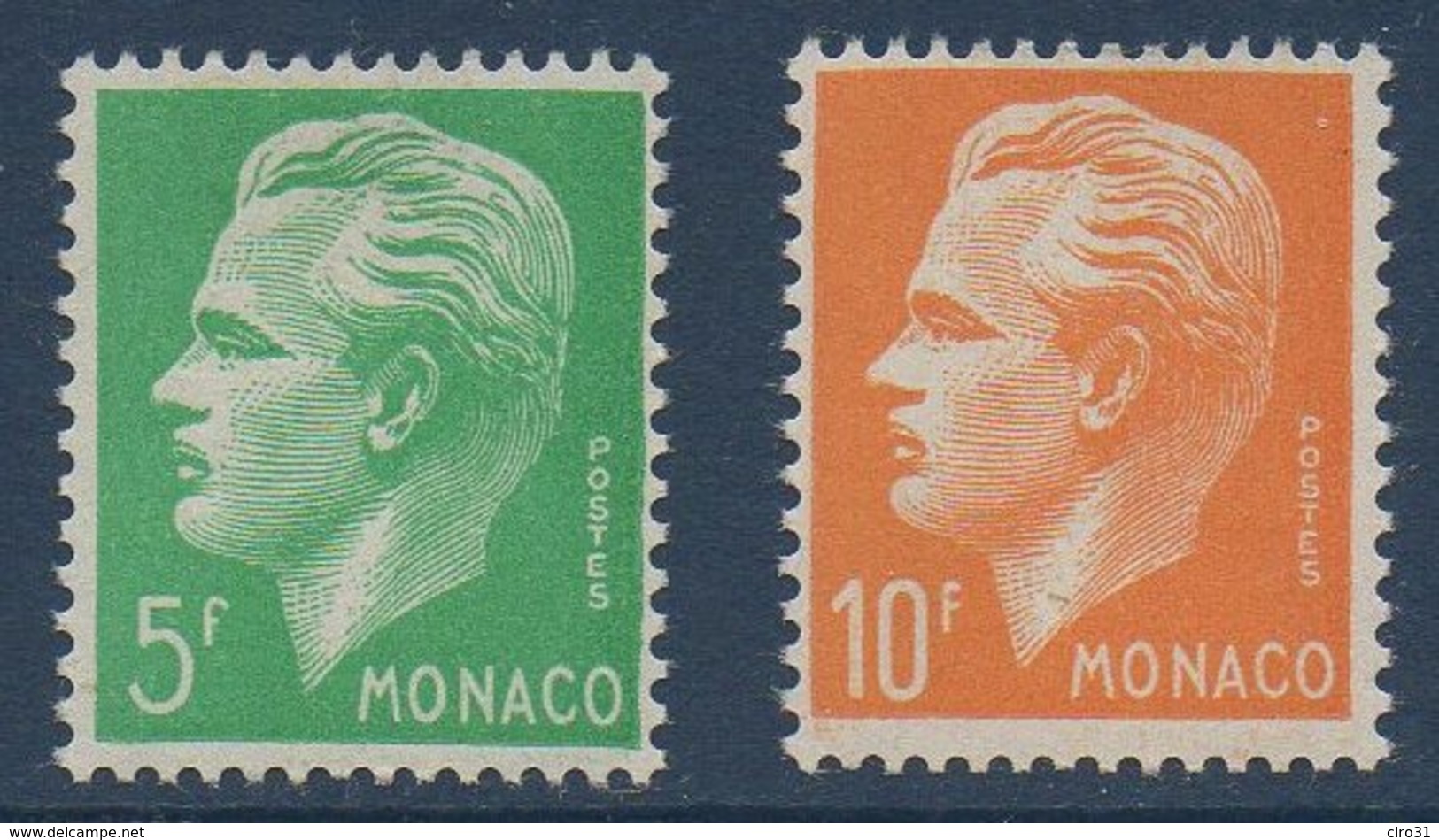 MON  1950 /51  Effigie  Du Prince Rainier III    N°YT 349-350  ** MNH - Neufs