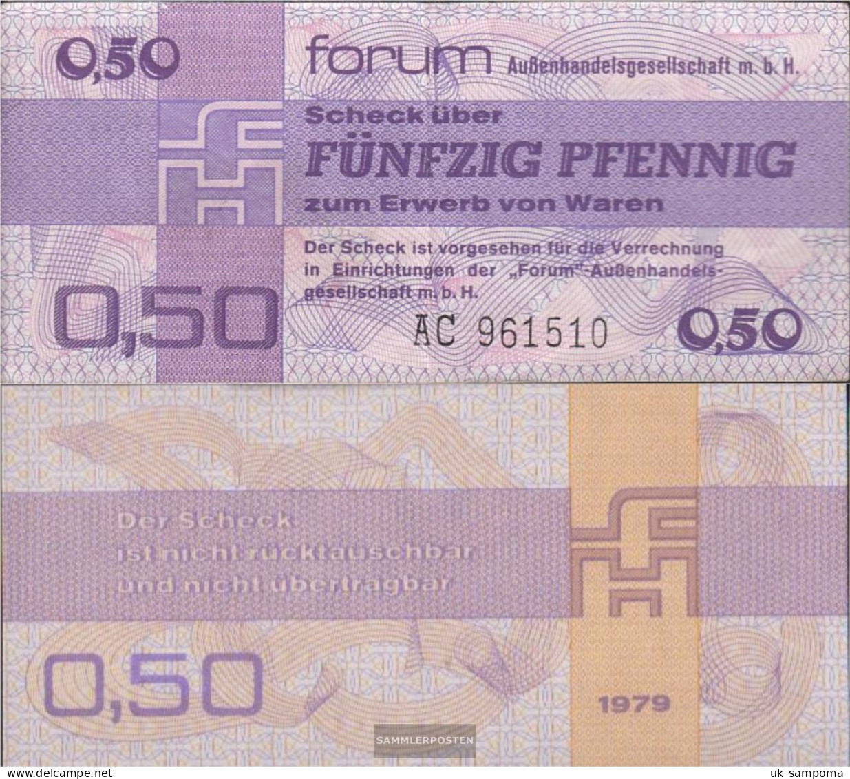 DDR Rosenbg: 367a, Forumscheck To Acquisition Of Foreign Were Uncirculated 1979 50 Pfennig - Otros & Sin Clasificación