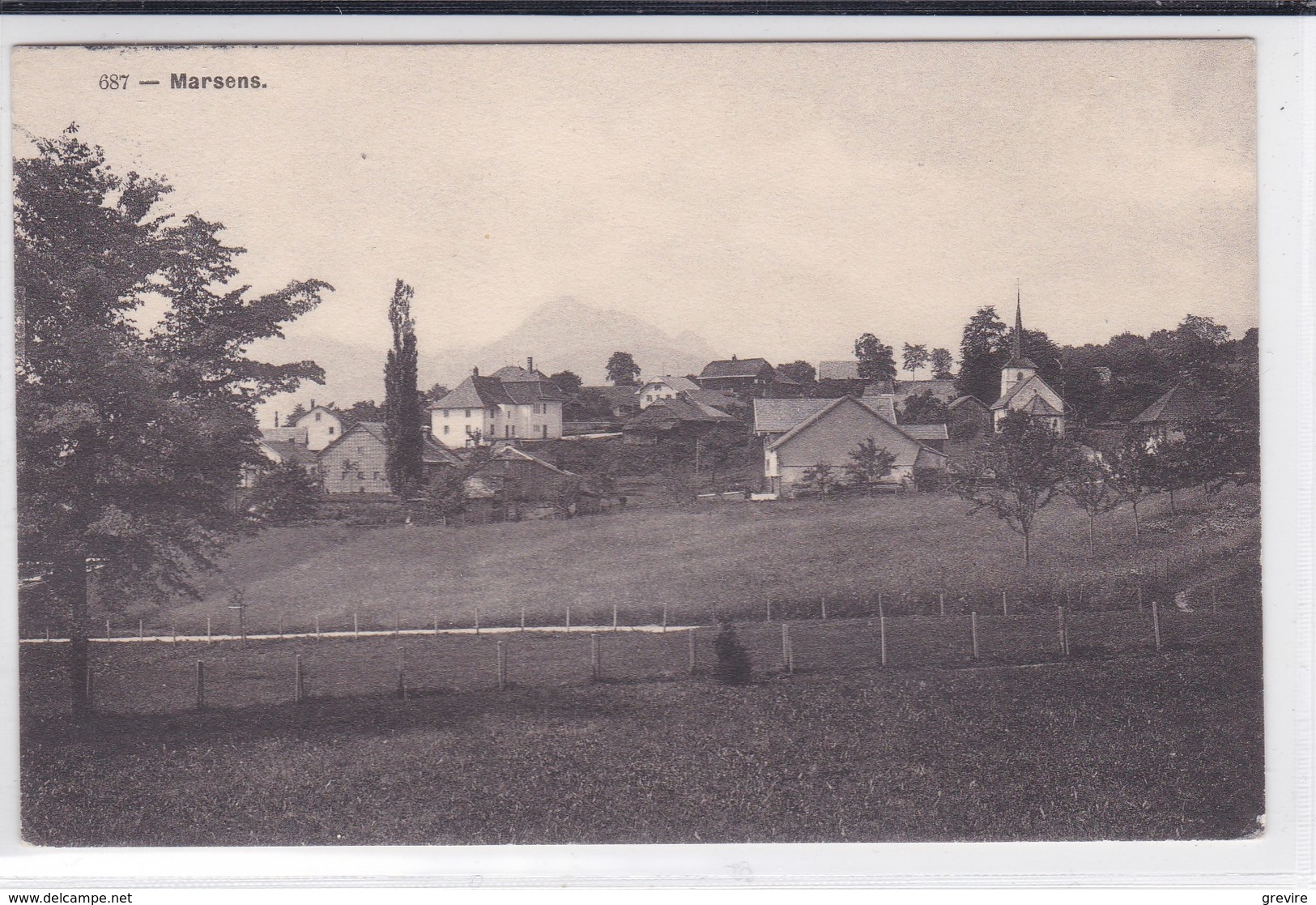 Marsens, Vue Partielle En Direction Du Moléson - Marsens