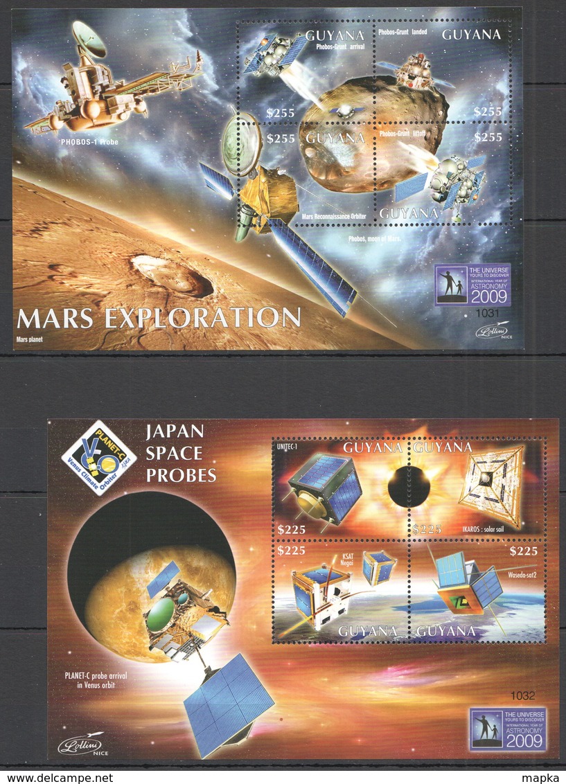 Y650 2010 GUYANA SPACE MARS EXPLORATION JAPAN SPACE PROBES #8142-9 !!! MICHEL 20 EURO !!! 2KB MNH - Altri & Non Classificati