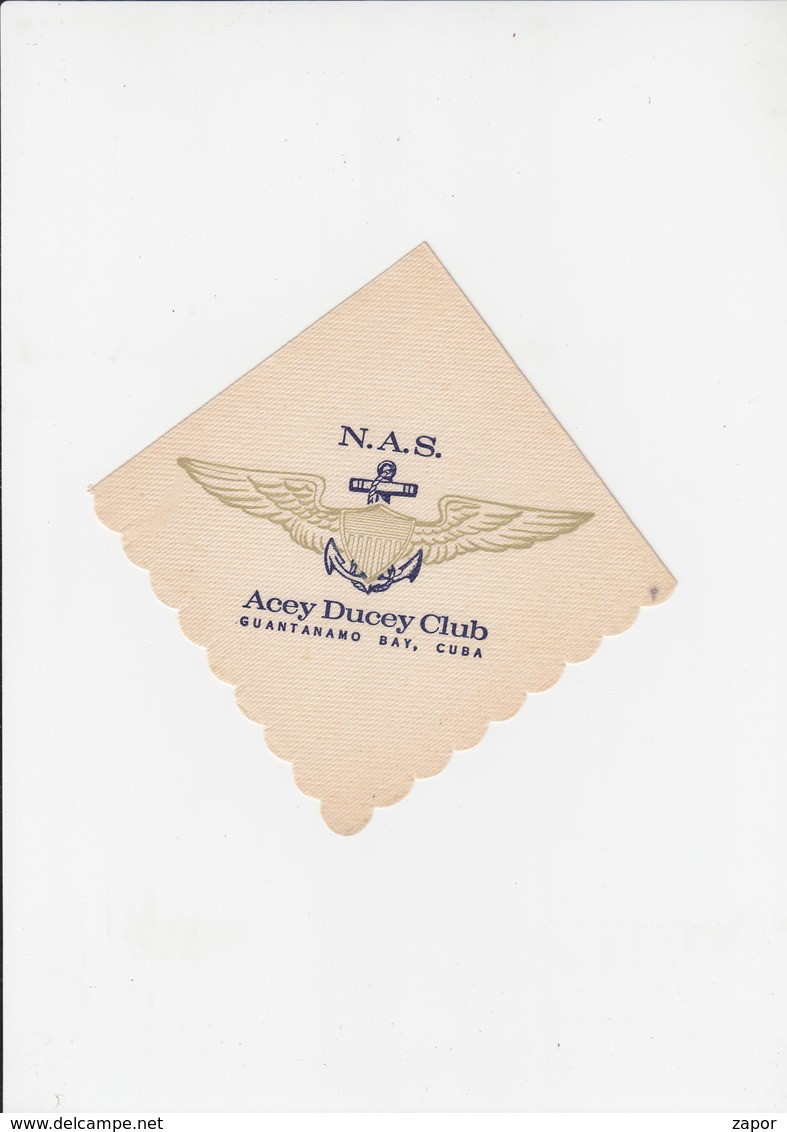 Onderlegger / Beer Mat - N.A.S. - Acey Ducey Club - Guantanamo Bay Cuba - Navy - Serviettes Publicitaires