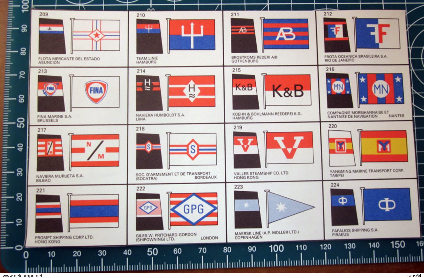 BROWN'S FLAGS ANF FUNNELS SHIPPING COMPANIES OF THE WORLD  RITAGLIO ORIGINAL - Other & Unclassified