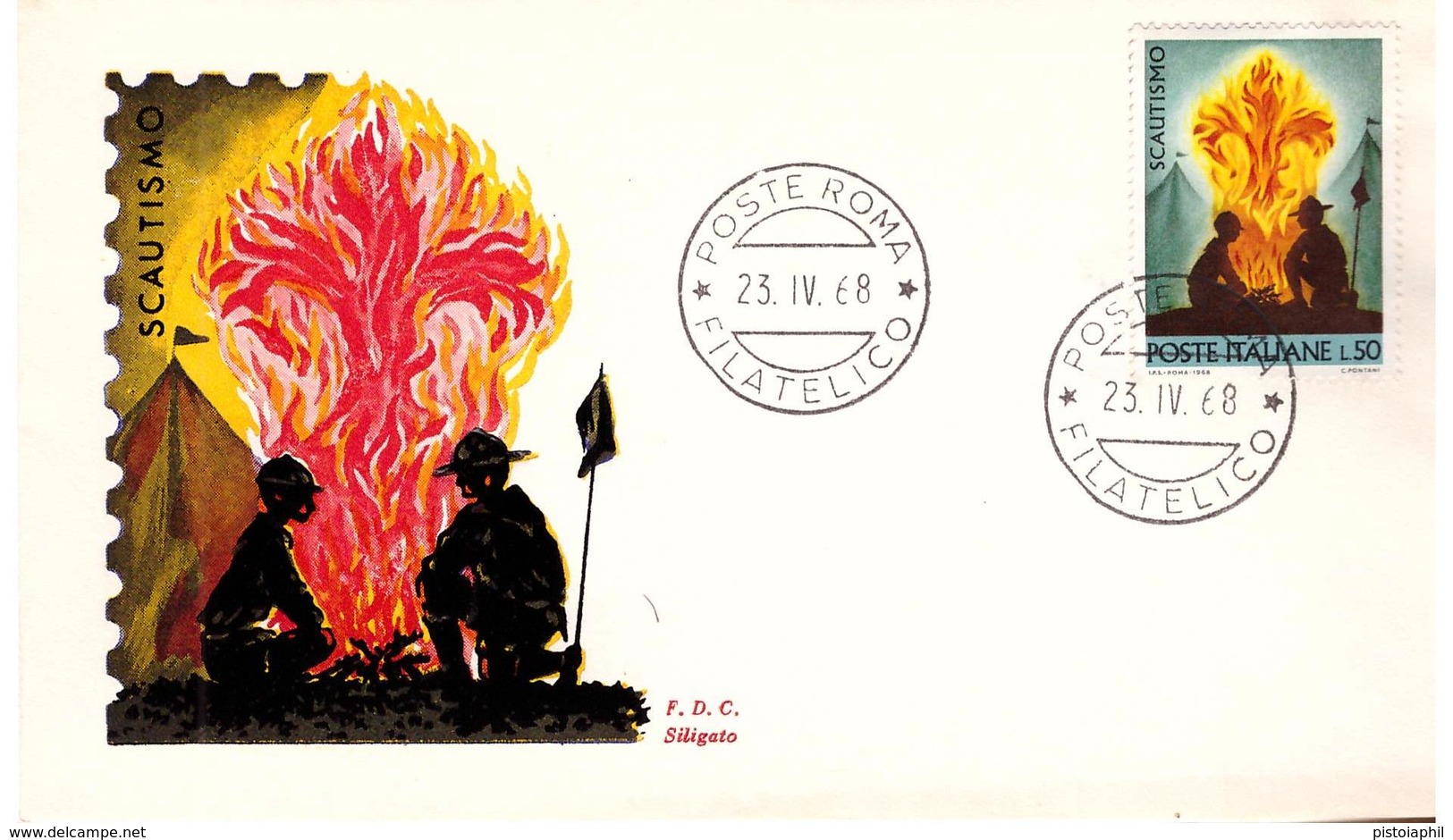 Fdc Siligato : SCOUT (1968); No Viaggiata; AF_Roma - FDC