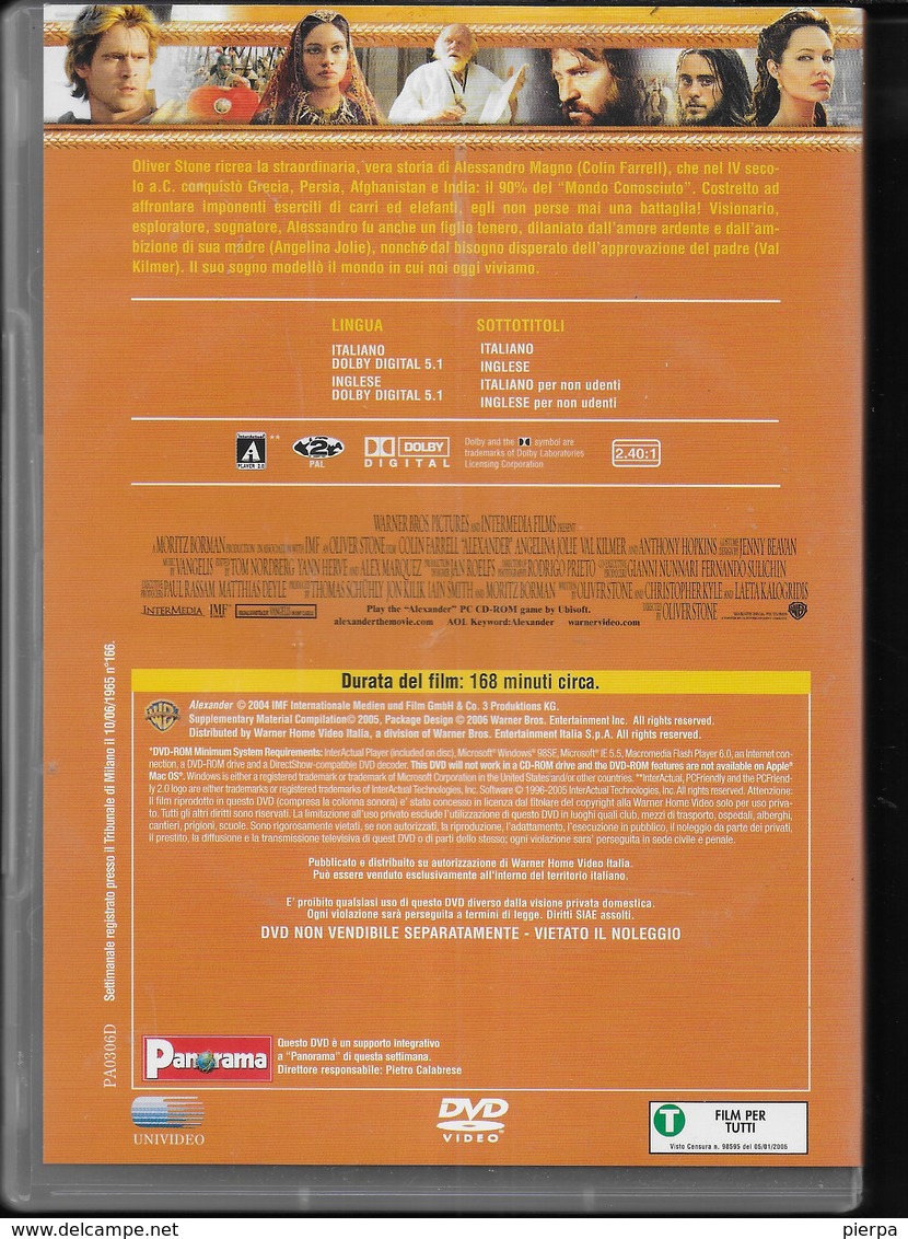 DVD DOPPIO ALEXANDER - LINGUA ITALIANA ED INGLESE - DOLBY DIGITAL 5.1 - Geschichte