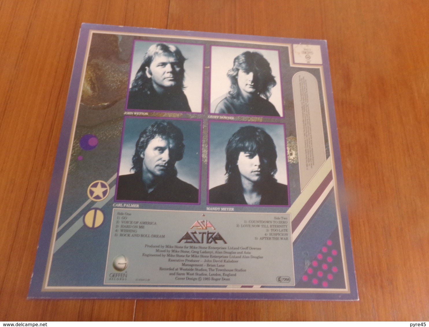 Disque 33 T " Asia " Astra - Rock