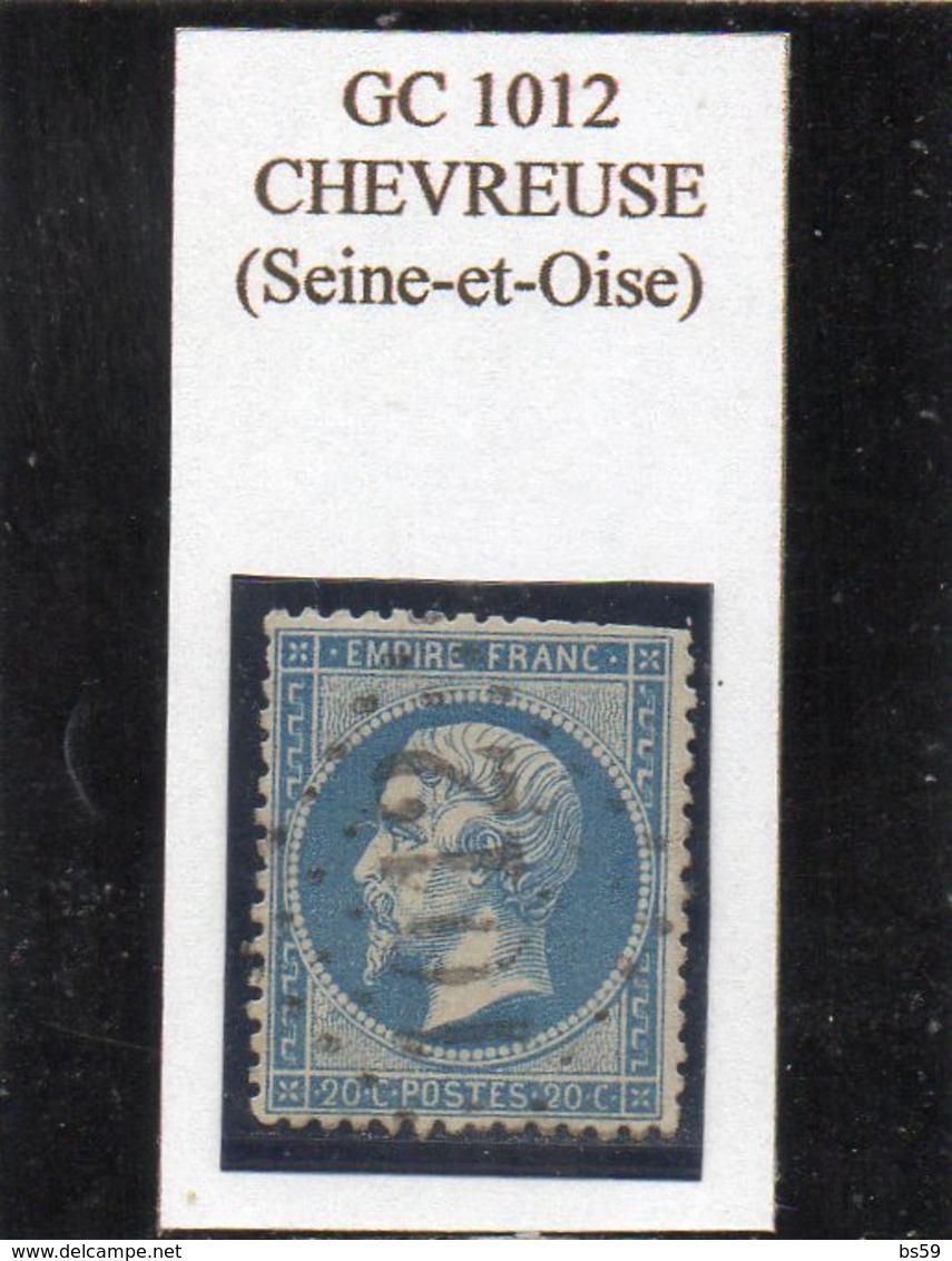 Seine-et-Oise - N° 22 Obl GC 1012 Chevreuse - 1862 Napoléon III