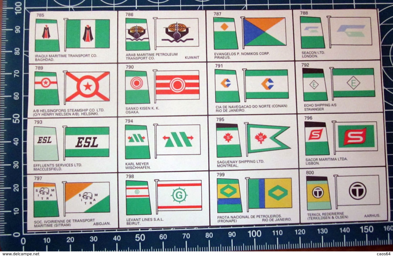 BROWN'S FLAGS ANF FUNNELS SHIPPING COMPANIES OF THE WORLD  RITAGLIO ORIGINAL - Andere & Zonder Classificatie