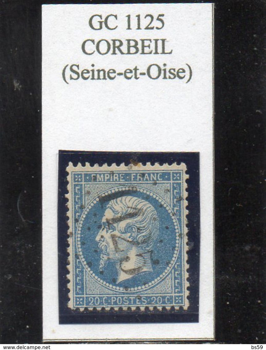 Seine-et-Oise - N° 22 Obl GC 1125 Corbeil - 1862 Napoléon III