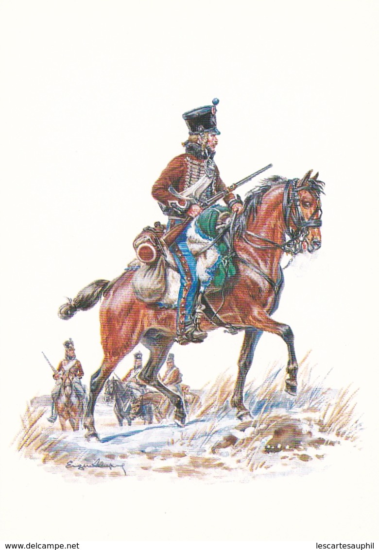 Illustree Leliepvre Cavaliers De L Empire Hussard De Chamborant En Campagne 2 Eme Régiment   Armée Napoleon - Autres & Non Classés