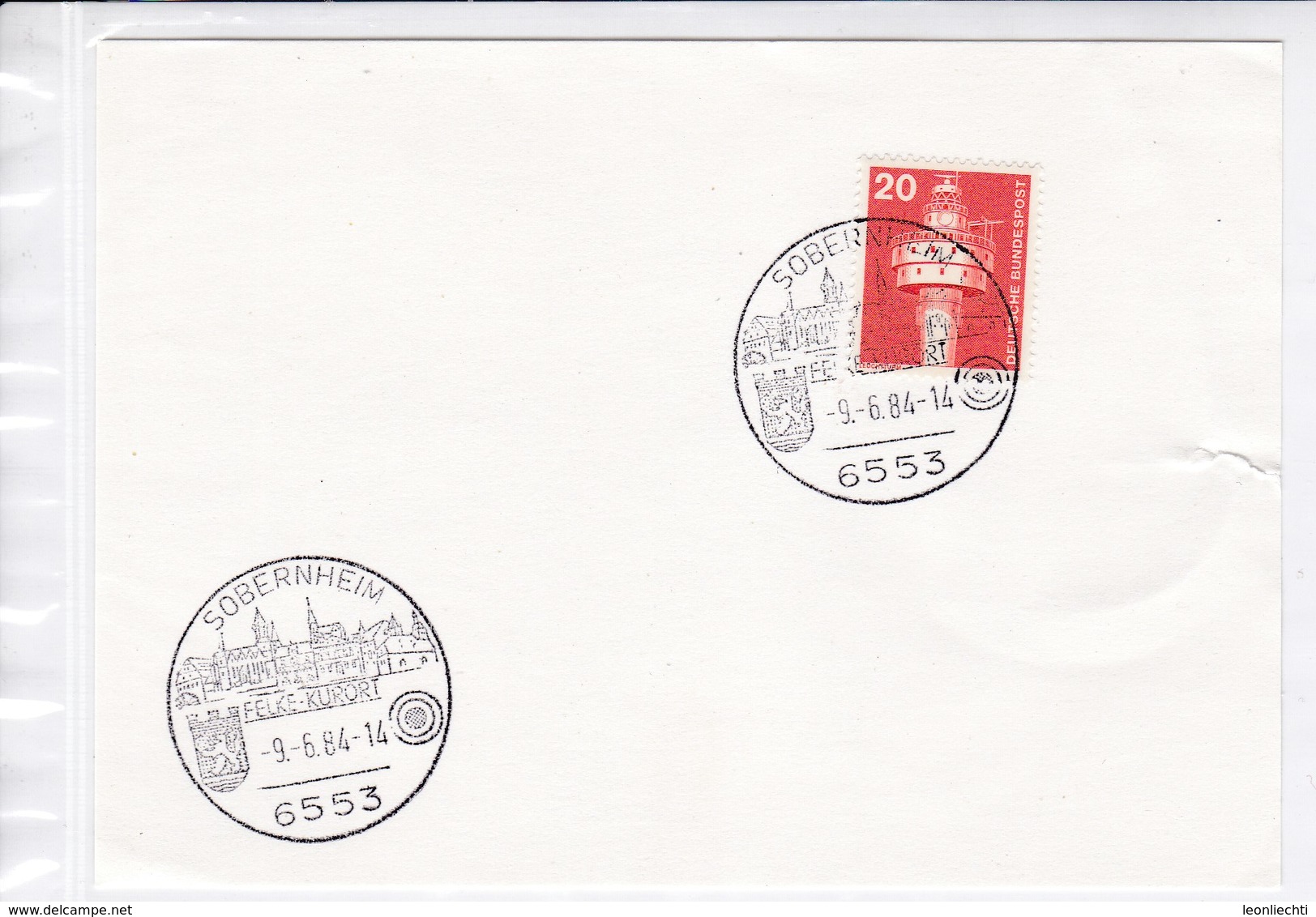 BRD.Mi:848 Sonderstempel: 6553 Sobernheim, 6.6.1984 - Macchine Per Obliterare (EMA)