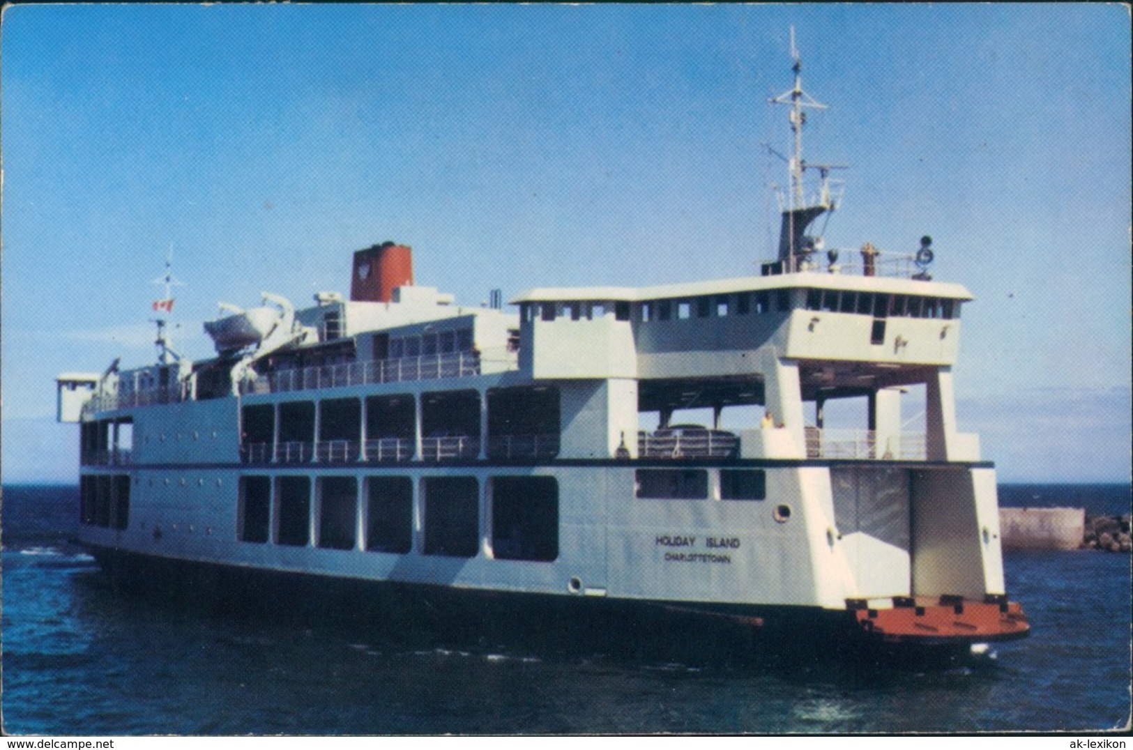 Kanada   Ferry Schiff Ship MV HOLIDAY ISLAND Schiffsfoto Ship-Photo-Card 1972 - Ohne Zuordnung