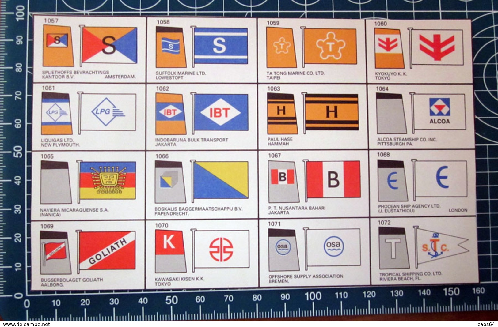 BROWN'S FLAGS ANF FUNNELS SHIPPING COMPANIES OF THE WORLD  RITAGLIO ORIGINAL - Autres & Non Classés