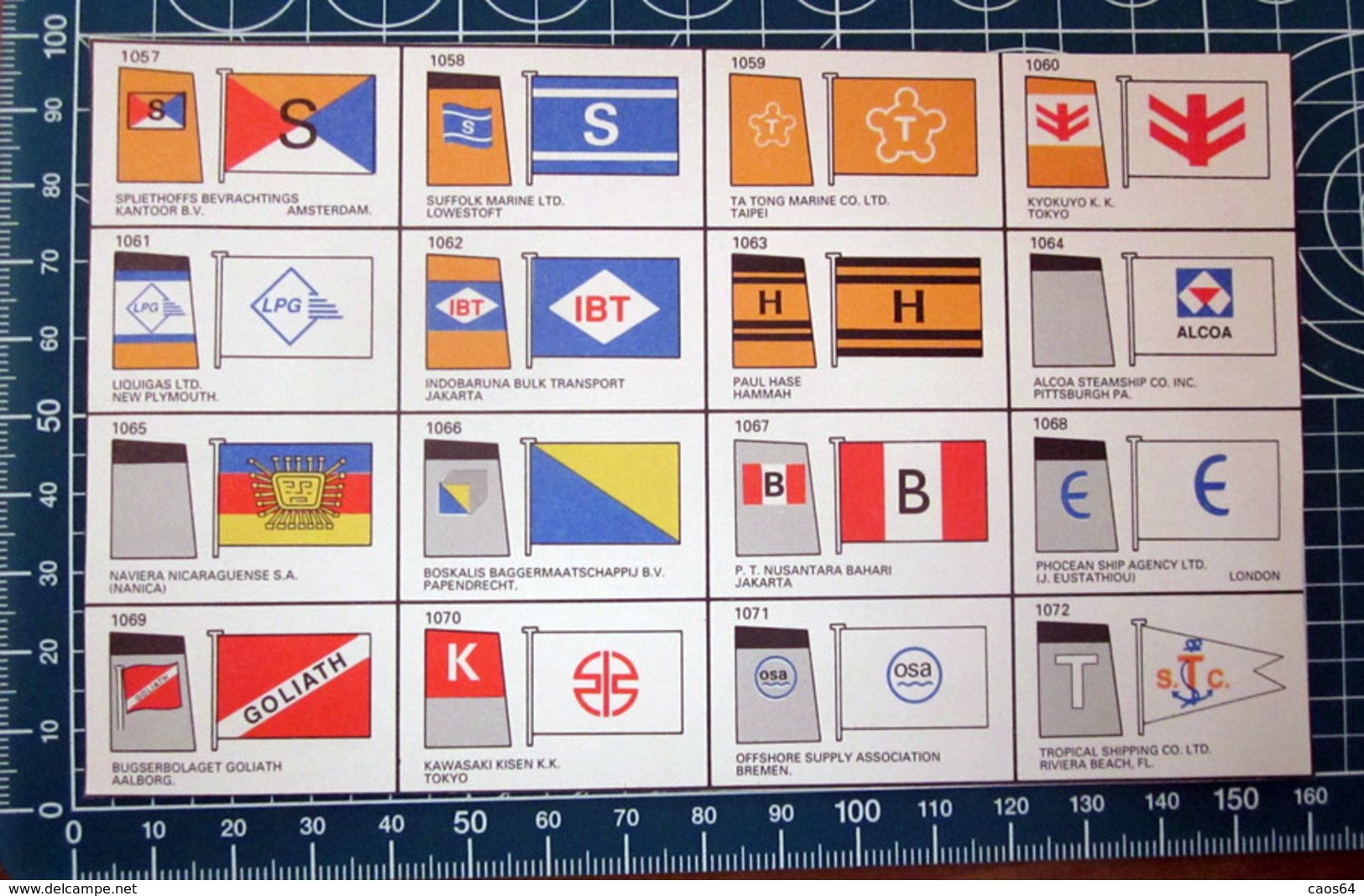 BROWN'S FLAGS ANF FUNNELS SHIPPING COMPANIES OF THE WORLD  RITAGLIO ORIGINAL - Otros & Sin Clasificación