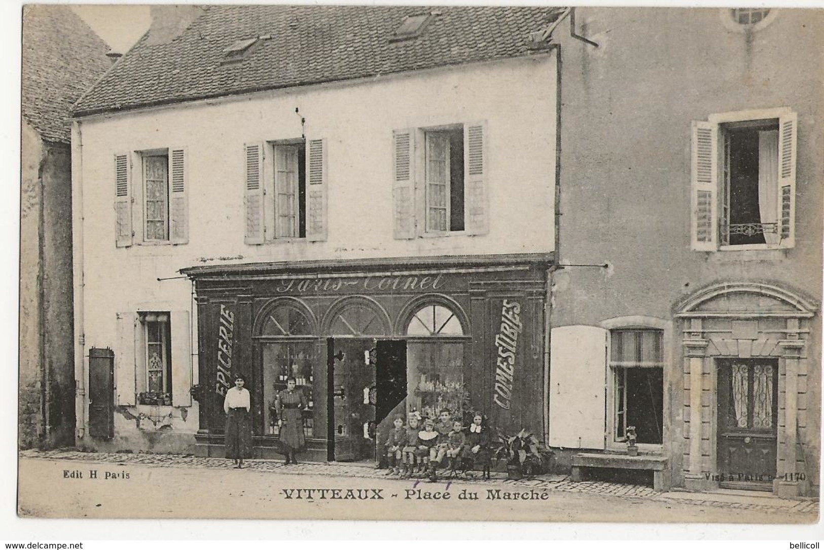 VITTEAUX  -  Place Du Marché  (devanture D'épicerie) - Autres & Non Classés