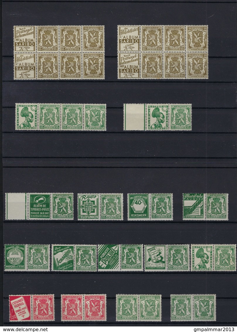 Lot Reclame Merendeel ** MNH Waarbij Enkele ZELDZAME Excemplaren , Sommige Met Ouderdomsvlekjes ; Zie 12 Scans! LOT 259 - Sonstige & Ohne Zuordnung