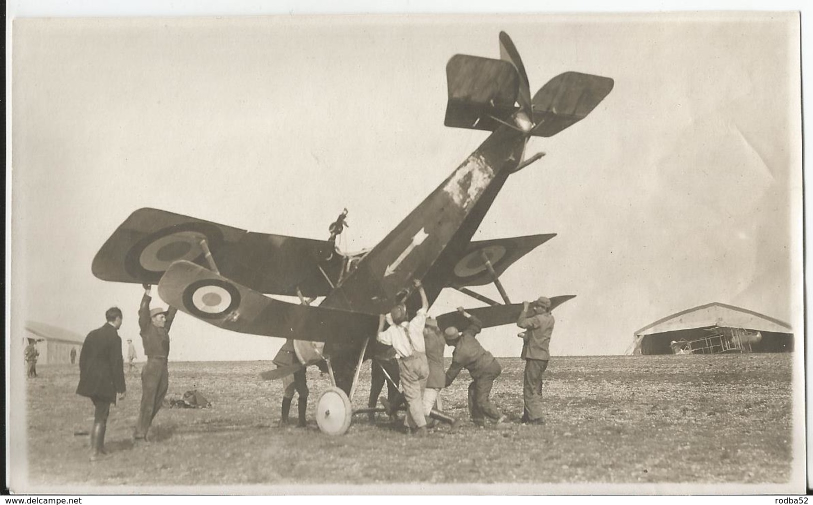 Photo Ancienne - Crash Aérien ?? - Avion - Accident  - Thème Aviation - Première Guerre Mondiale Militaire Animée - Aviation