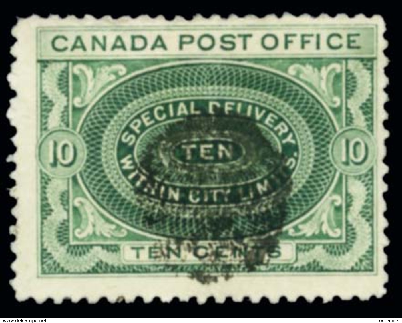 Canada (Scott No.E1 - Livraison Spéciale / Special Delivery) (o) - Correo Urgente