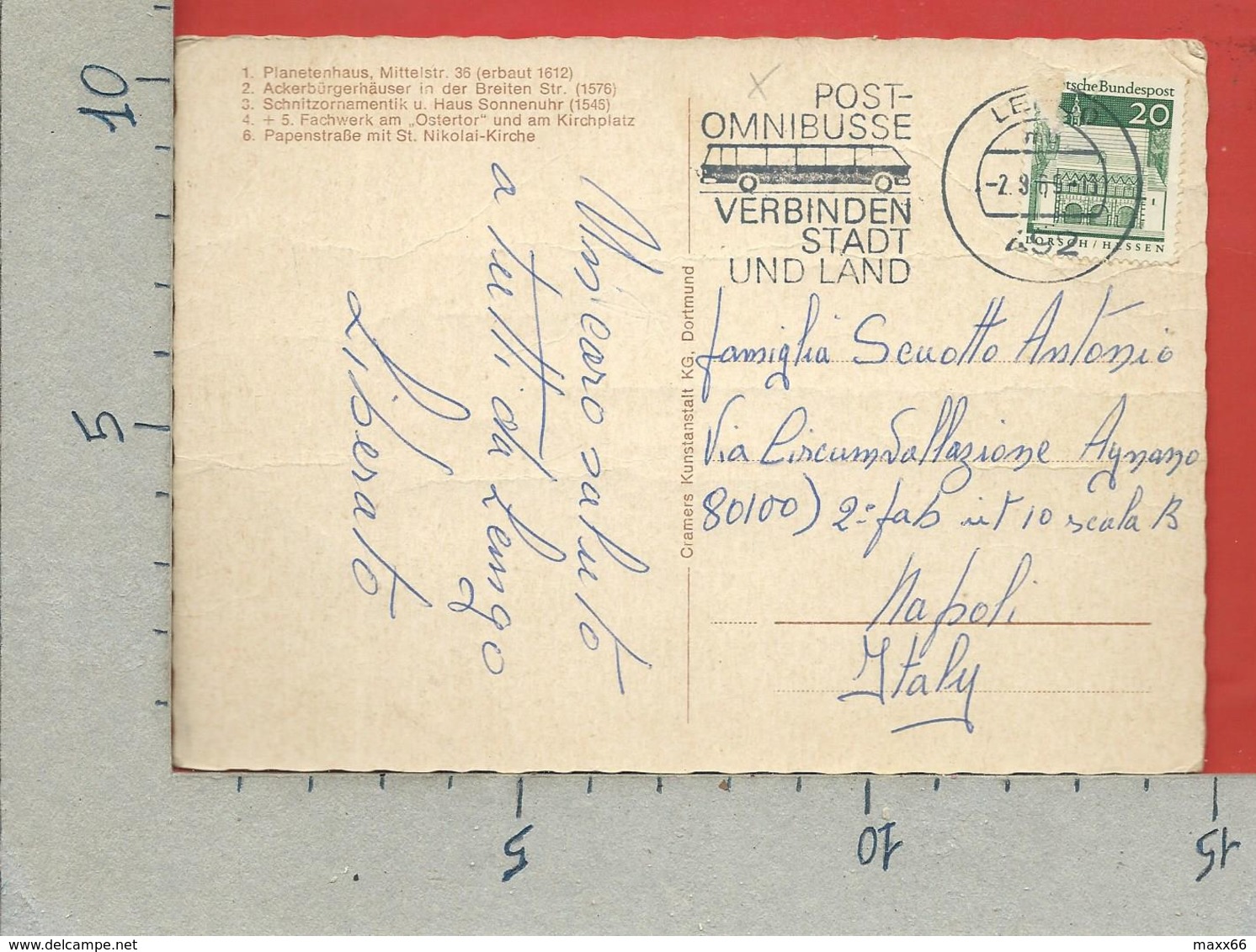 CARTOLINA VG GERMANIA - Sachwertbauten In Der Alten Hansestadt LEMGO - Vedutine Multivue - 10 X 15 - 1969 - Lemgo