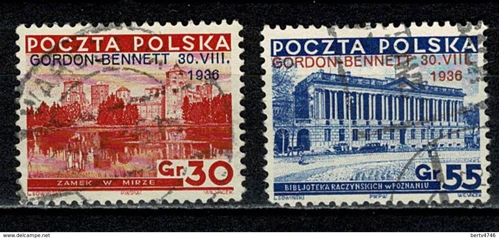 Polska  1936 Yv. 390A/B Obl/gebr/used - Usati