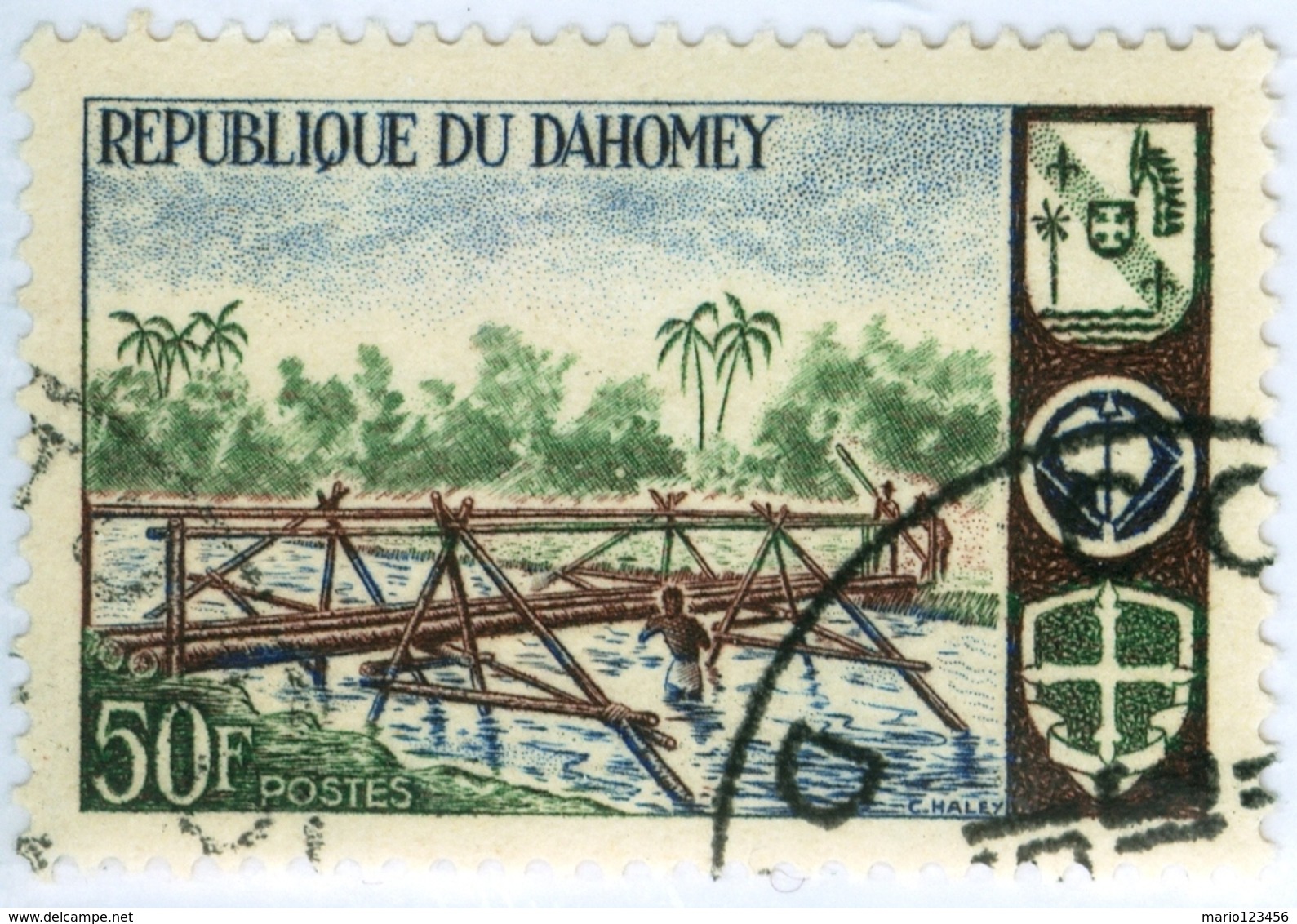 DAHOMEY, SCOUTISMO, 1966, 50 F., FRANCOBOLLO USATO  Mi:DY 289, Scott:DY 225, Yt:DY 245 - Benin - Dahomey (1960-...)