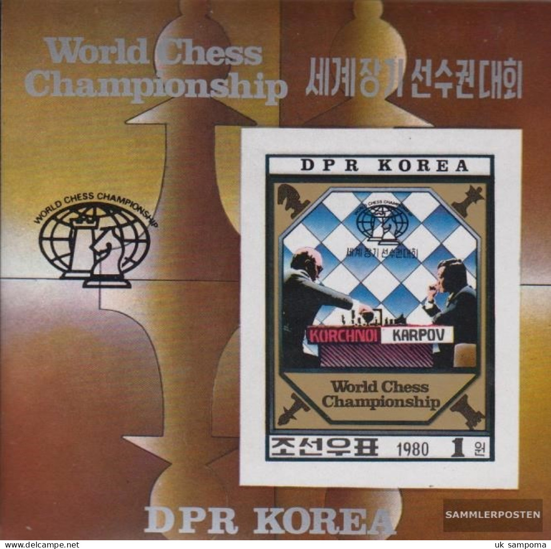 North-Korea Block89B (complete Issue) Unmounted Mint / Never Hinged 1980 World Chess Championships - Korea, North