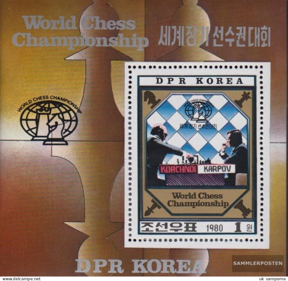 North-Korea Block89a (complete Issue) Unmounted Mint / Never Hinged 1980 World Chess Championships - Korea, North