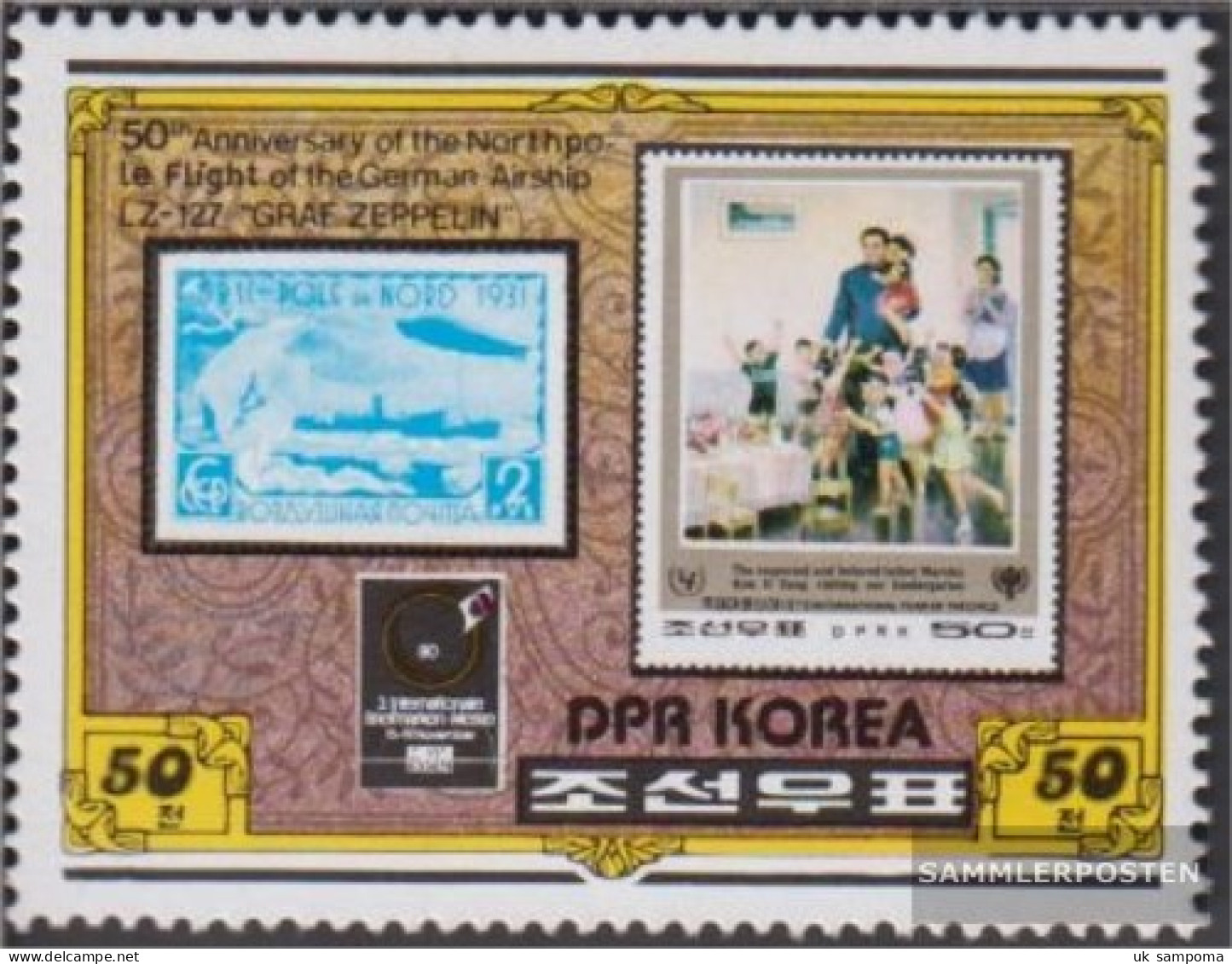 North-Korea 2050 (complete Issue) Unmounted Mint / Never Hinged 1980 Boarding. Stamp Fair - Korea, North