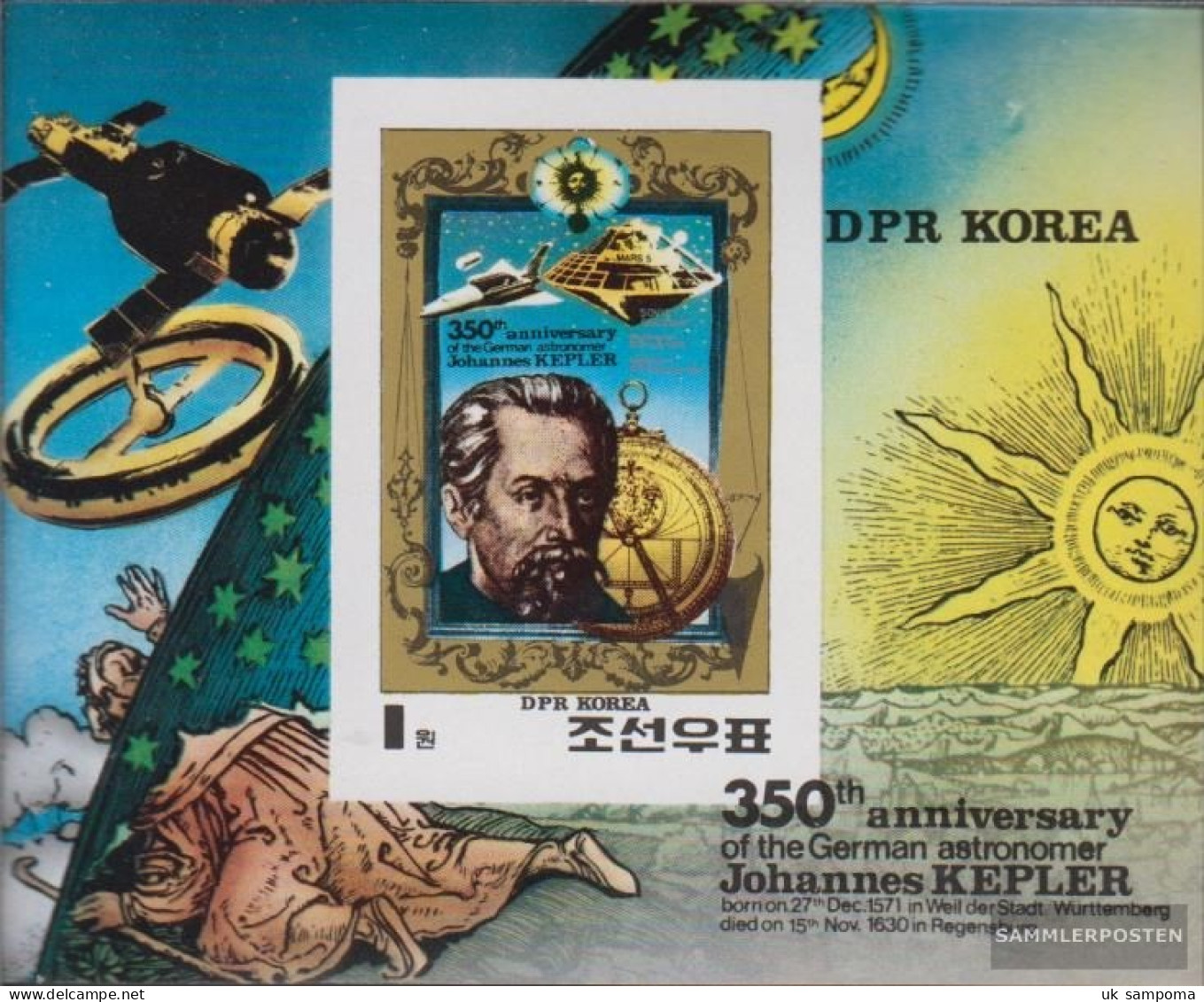 North-Korea Block82b (complete Issue) Unmounted Mint / Never Hinged 1980 350. Death Johannes Keppler - Korea, North