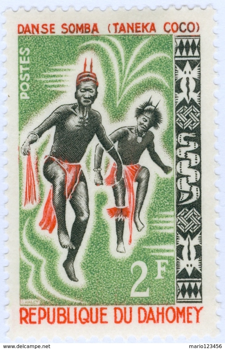 DAHOMEY, DANZE NATIVE, 1964, 2 F., FRANCOBOLLO NUOVO (MLH*)  Mi:DY 233, Scott:DY 185, Yt:DY 205 - Benin – Dahomey (1960-...)