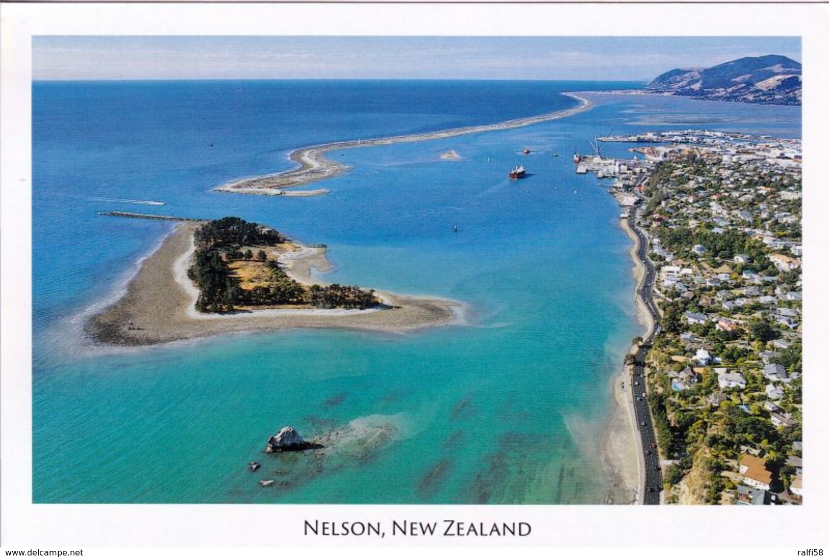 1 AK Neuseeland * Blick Auf Die Stadt Nelson Und Haulashore Island - Luftbildaufnahme * - Neuseeland