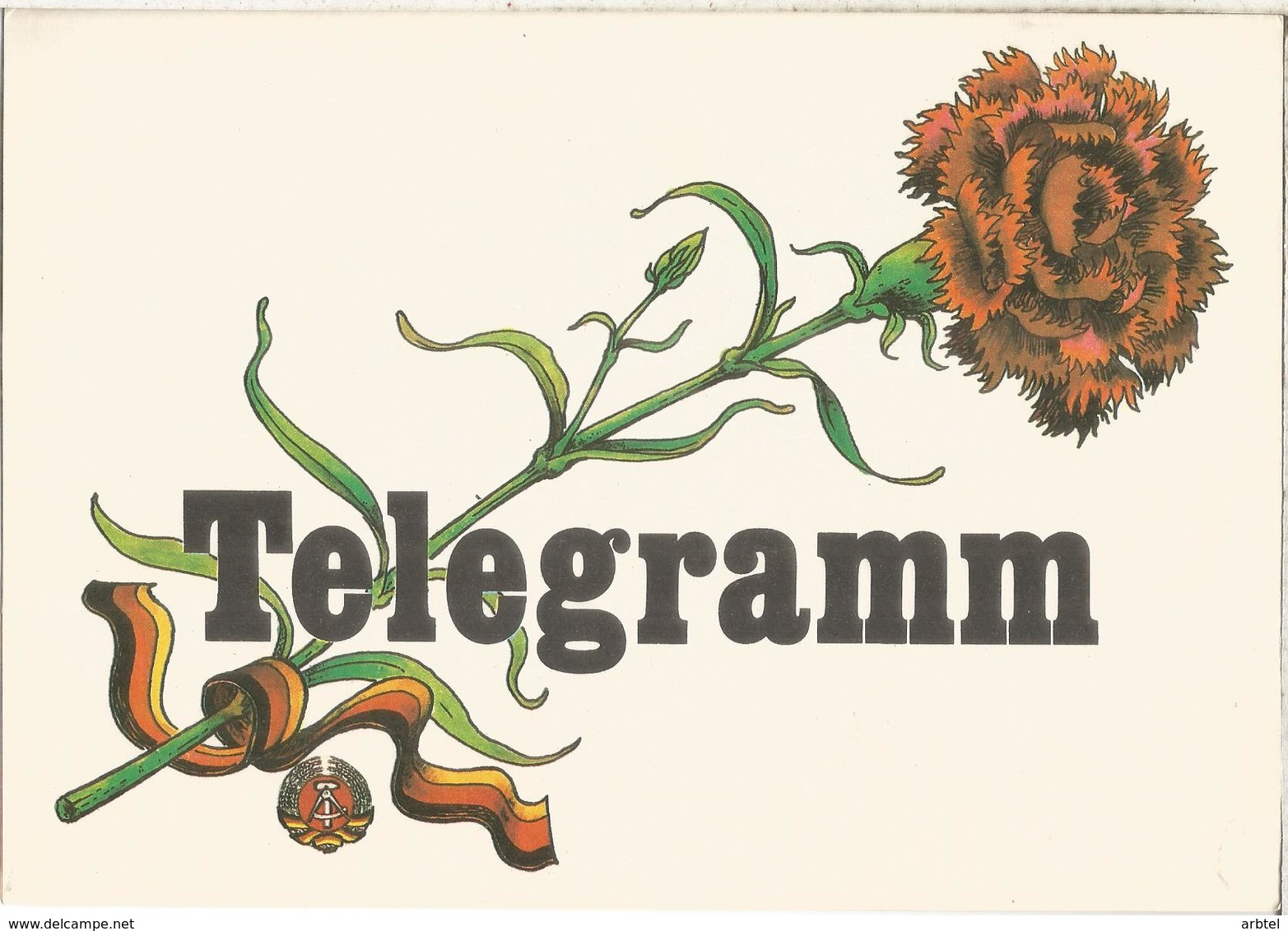 ALEMANIA IMPRESO PARA TELEGRAMAS TELEGRAM FLORA FLOWER - Rosas