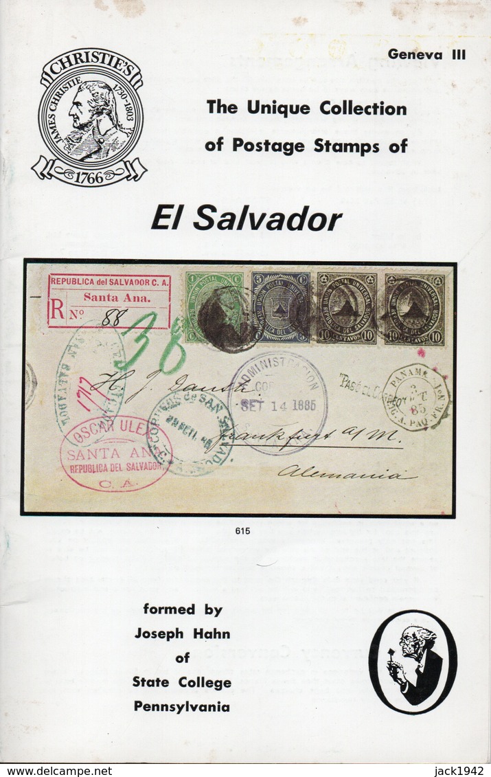 El Salvador Collection Formed By Joseph Hahn - Robson Lowe 1979, With Prices Realised - Catalogues De Maisons De Vente